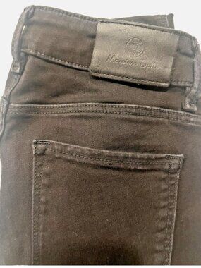 Massimo Dutti Womens Jeans W26/27L Black Mid Rise Skinny Stretch Denim